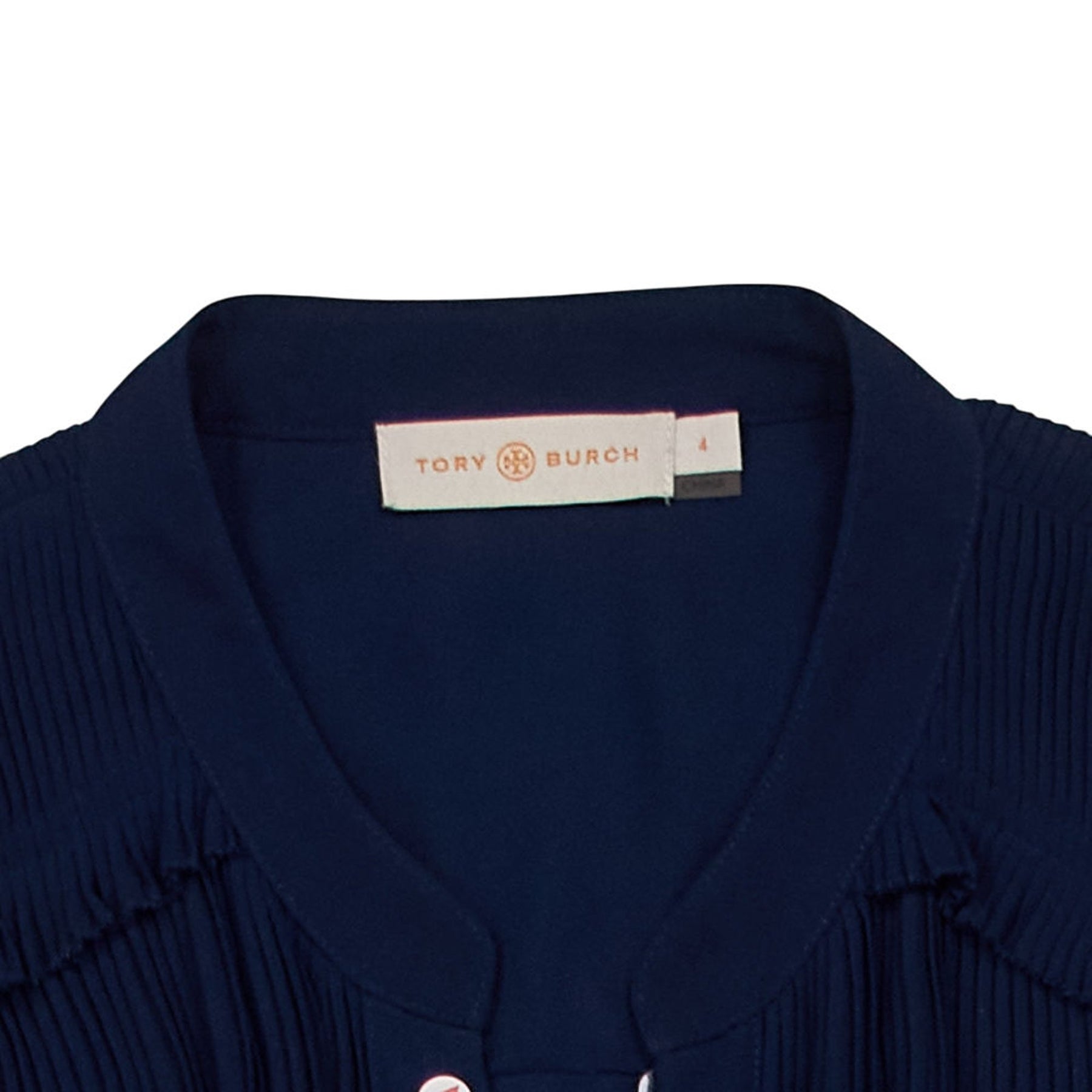 Tory Burch Navy Pleated Dress