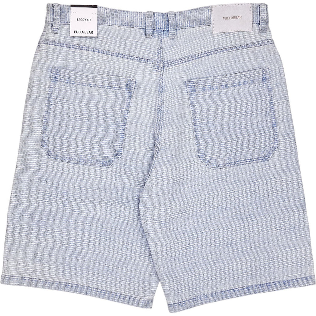Pull & Bear Blue Striped Baggy Shorts