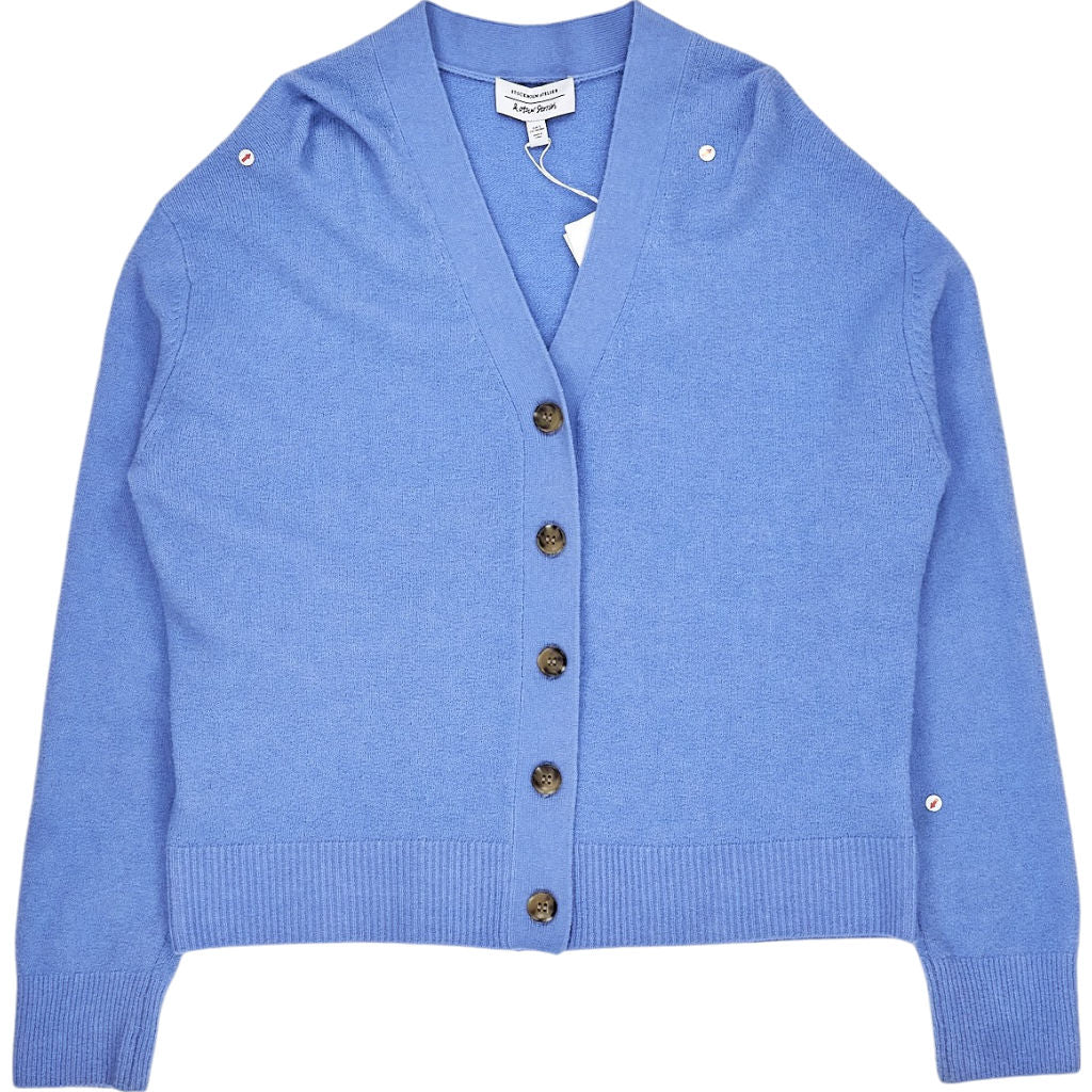 & Other Stories Blue Wool Blend Cardigan
