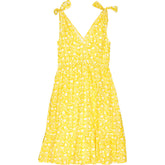 Pink City Prints Yellow Floral Cotton Dress