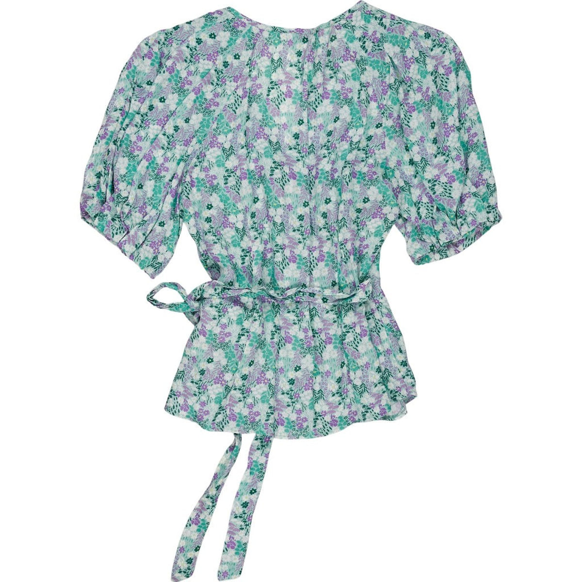 Omnes Floral Wrap Blouse Green