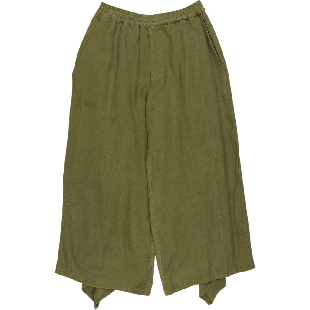 By Walid Green Wide-Leg Trousers