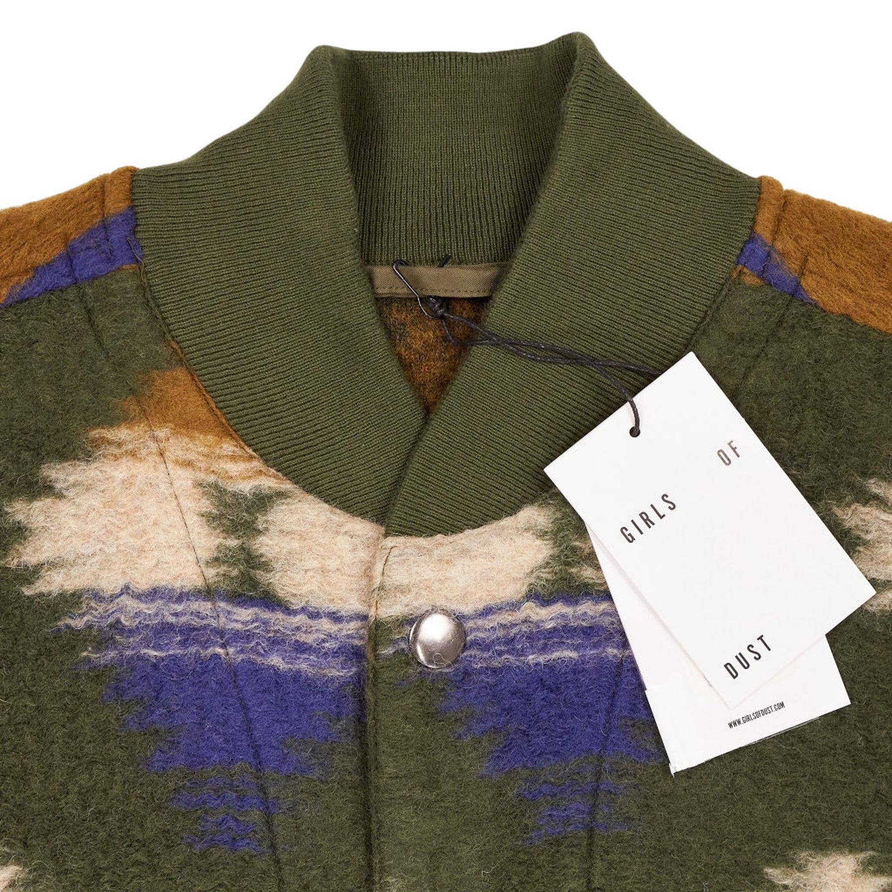 Girls of Dust Green Patterned Jacket