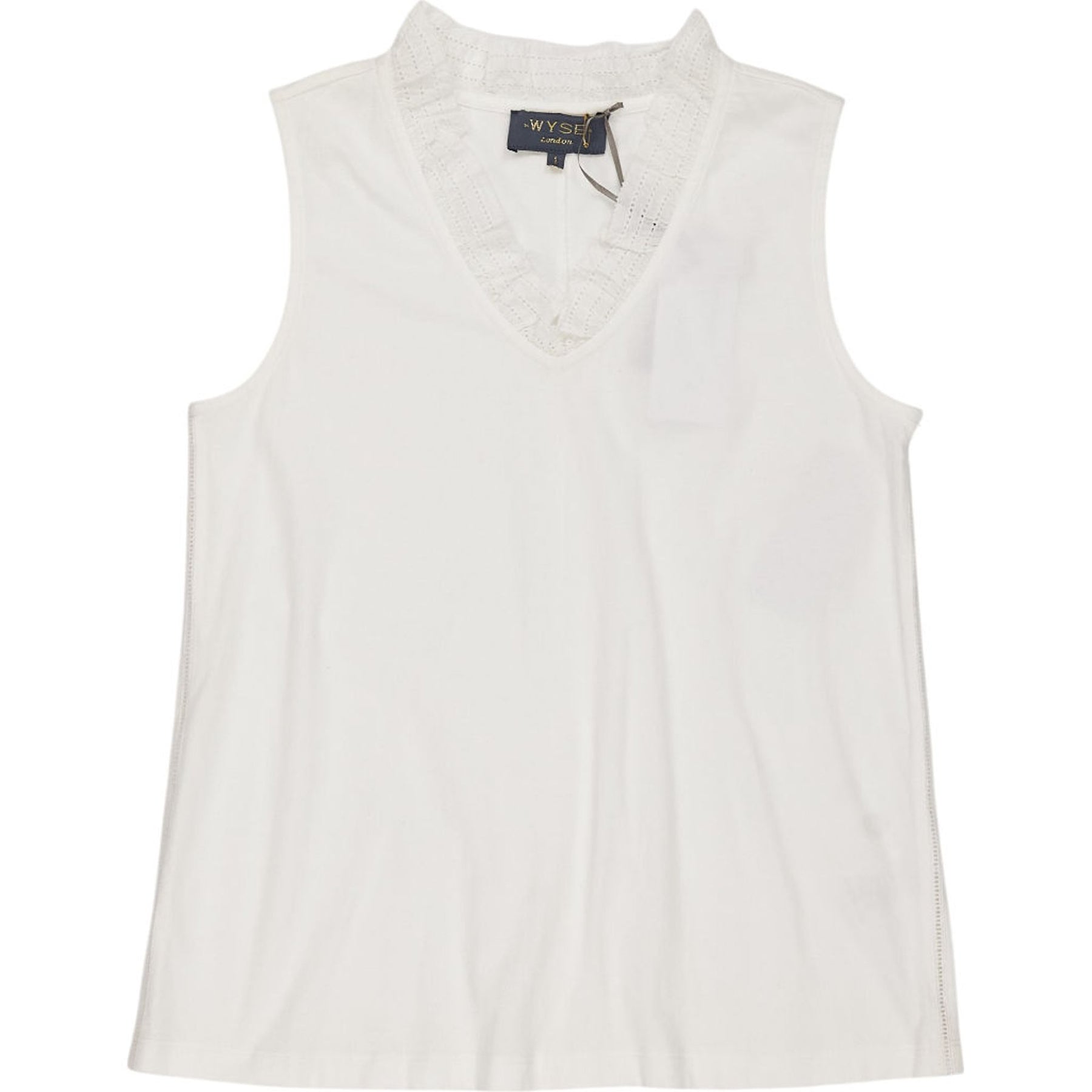Wyse London White Frill Neck Vest