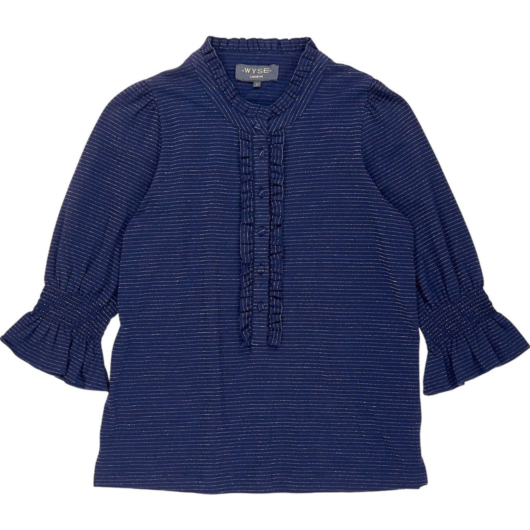 Wyse London Blue Striped Blouse 1