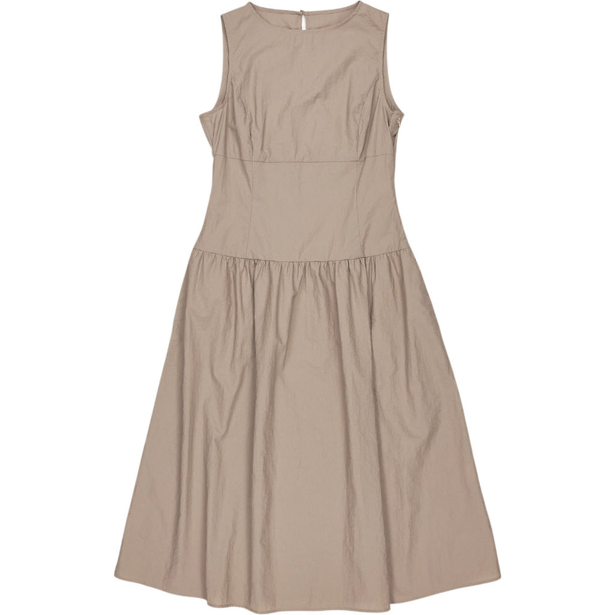 Vivere Beige Sleeveless Midi Dress