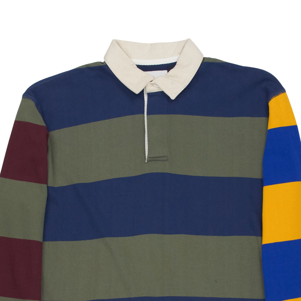 Drake's Multi Stripe Rugby Shirt