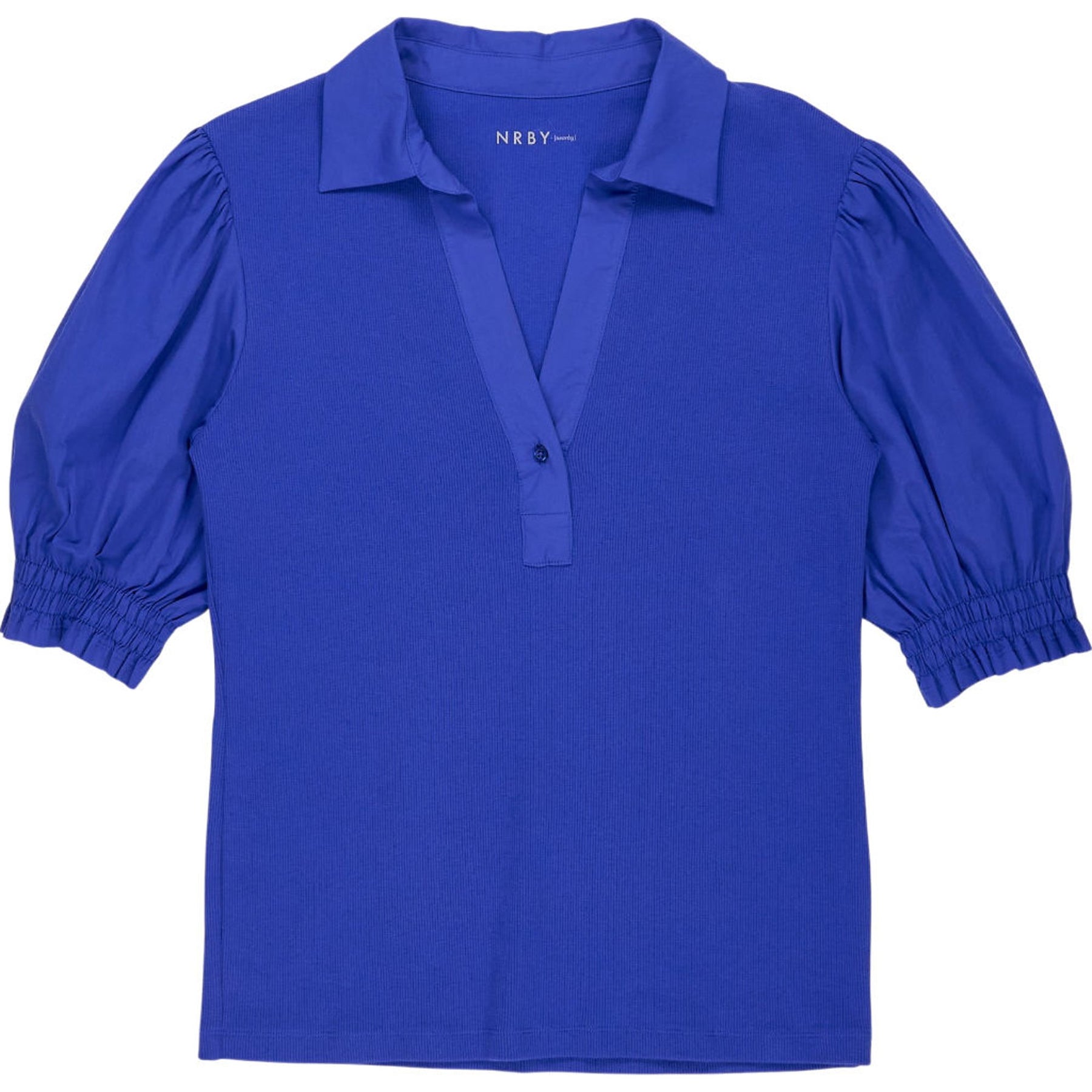 NRBY Blue Puff Sleeve Top