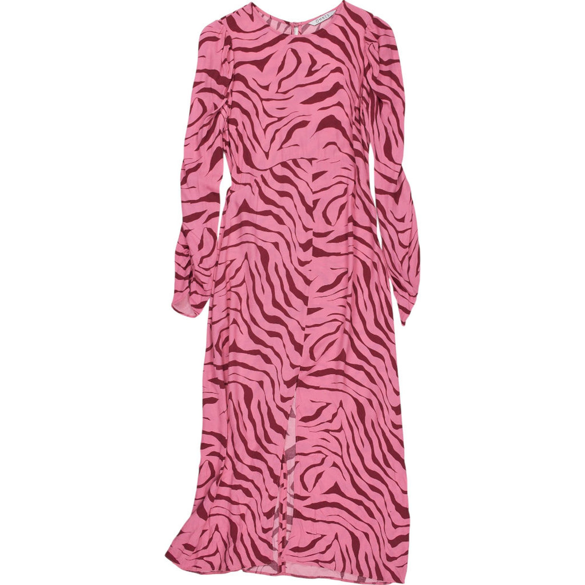 OMNES Pink Zebra Print Dress