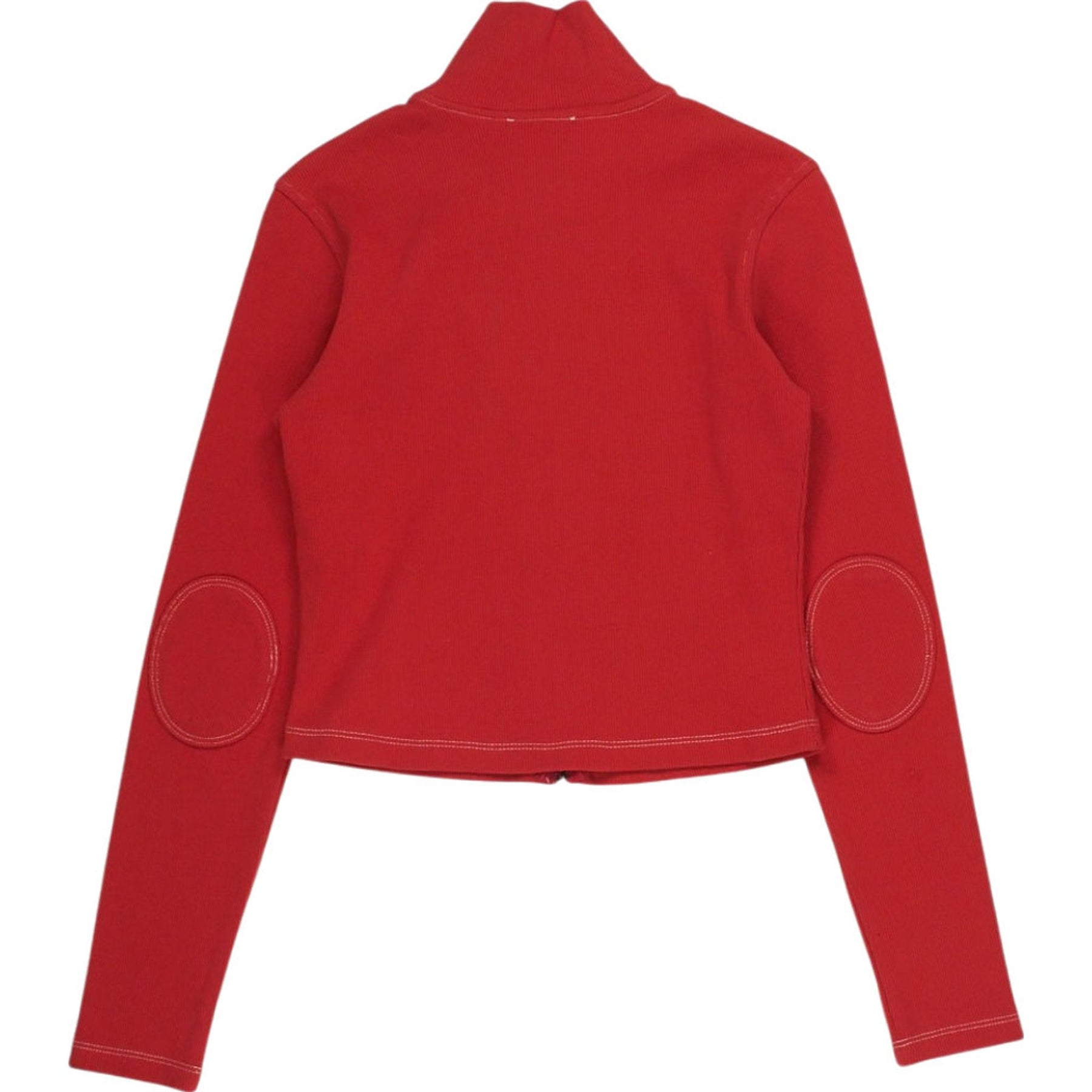 Basic Pleasure Principle Red Zip-Up High Neck Jacket