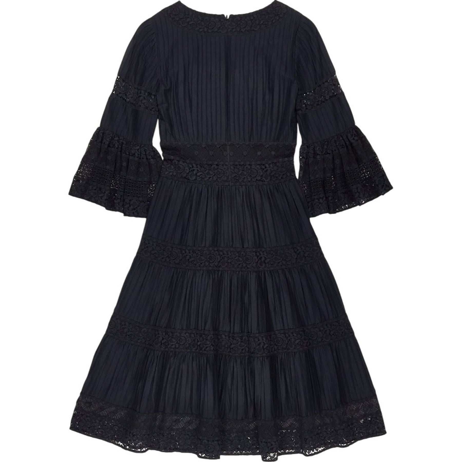 Temperley London Black Lace Midi Dress