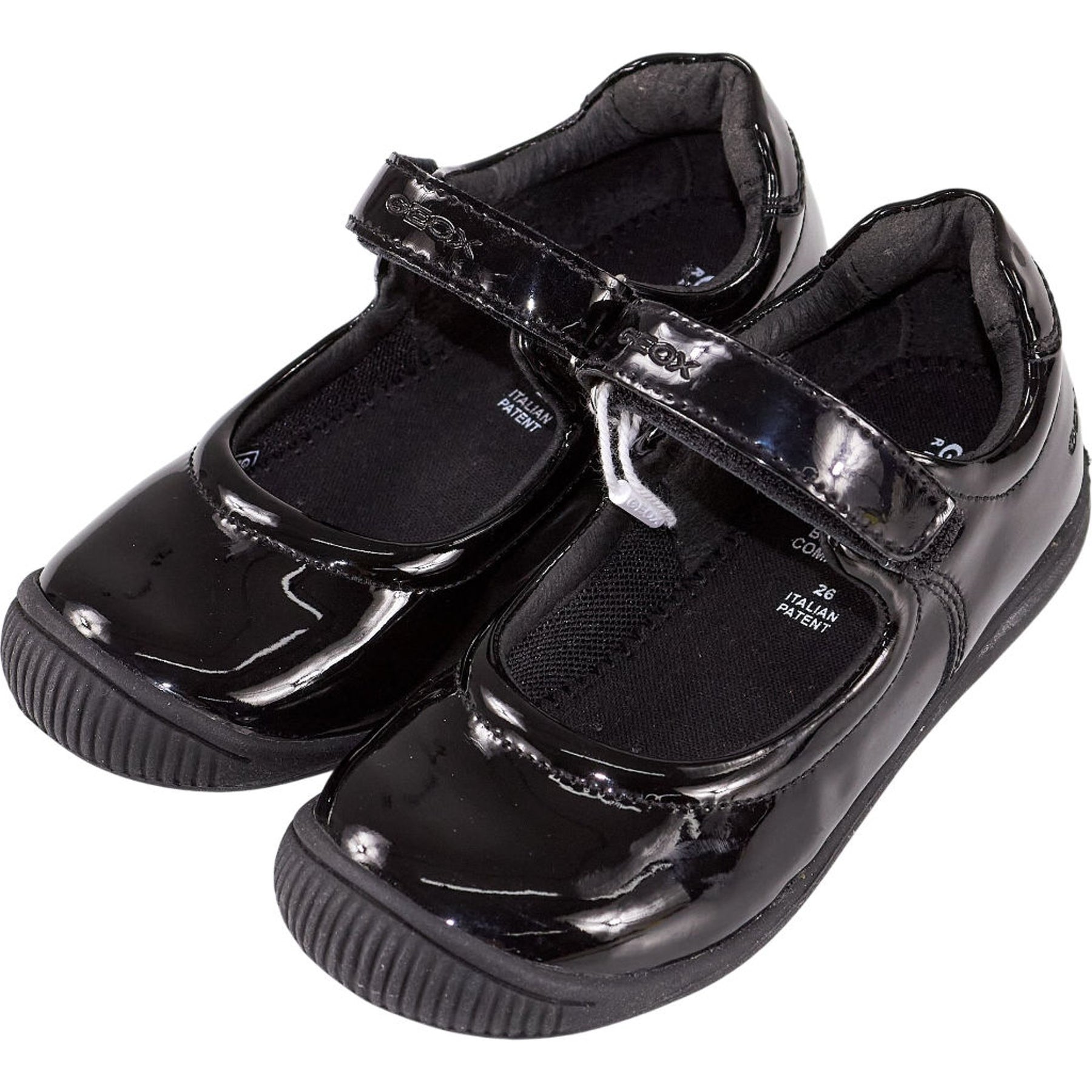 Geox Black Patent Mary Jane Shoes