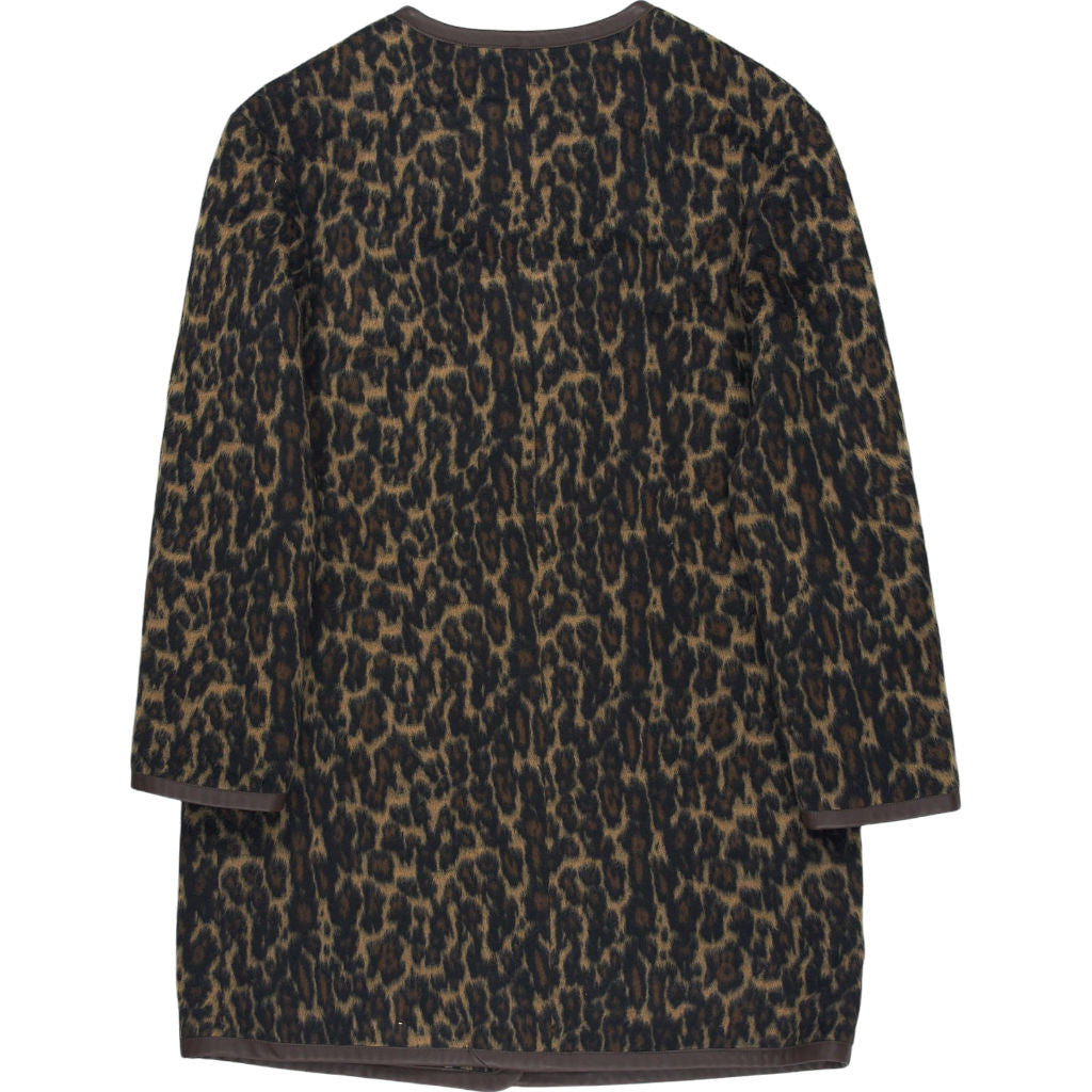 WYSE Leopard Print Collarless Coat UK 8