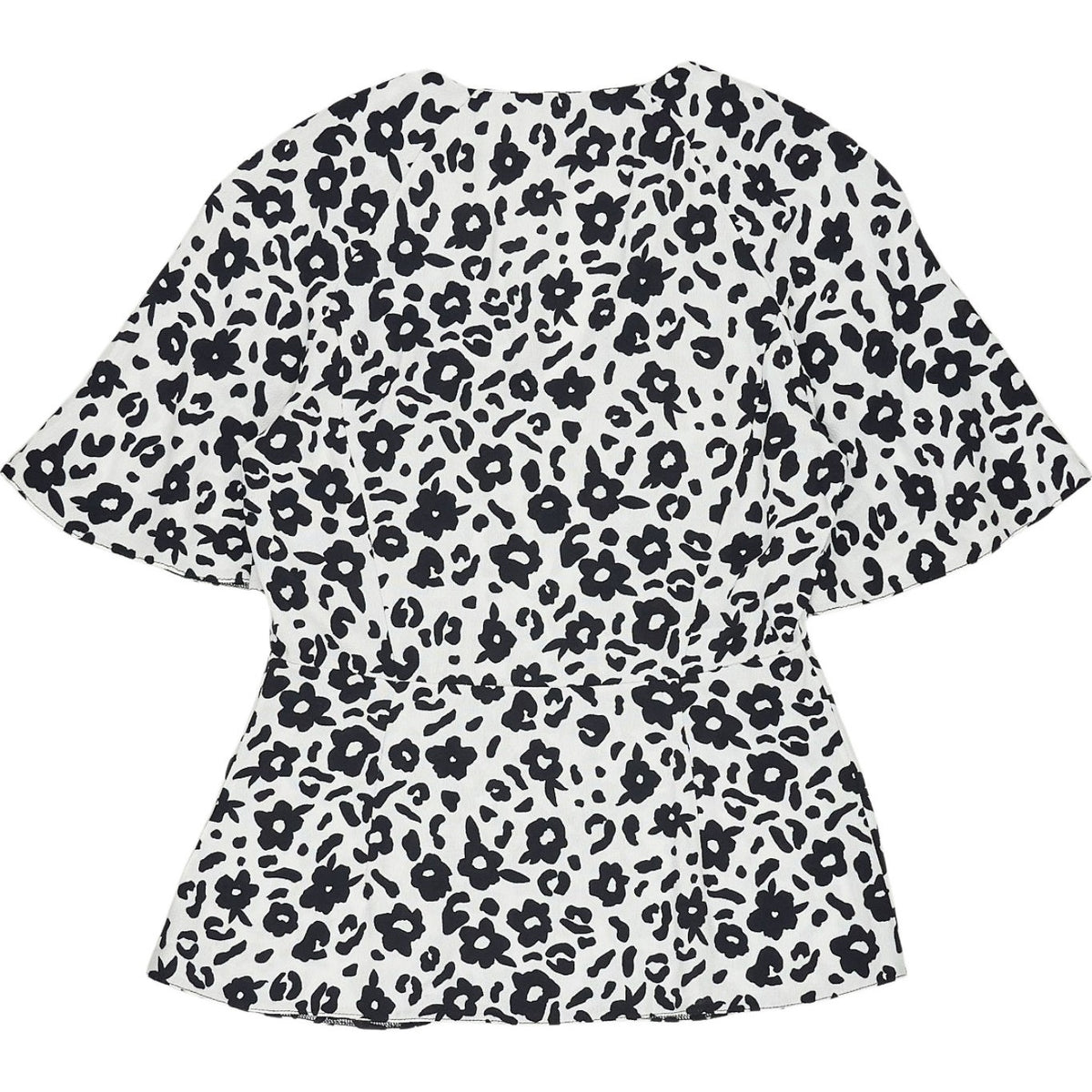 OMNES Black Floral Blouse