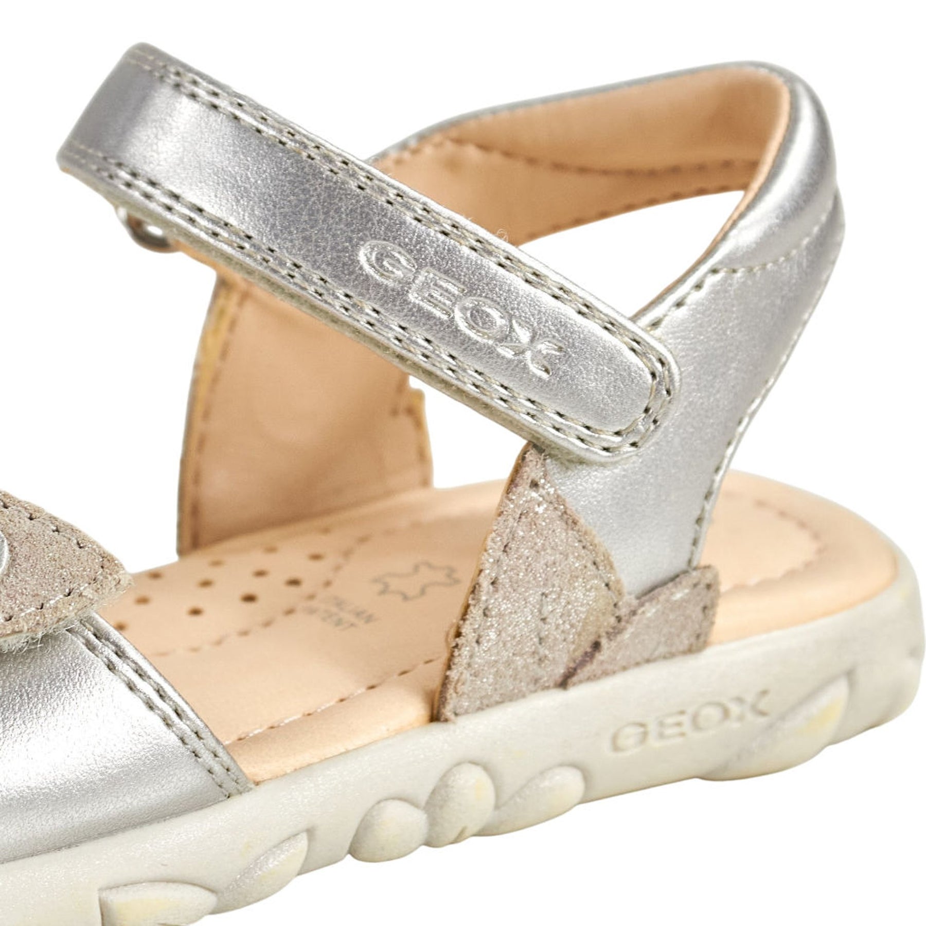 Geox Silver Flower Sandals Kids