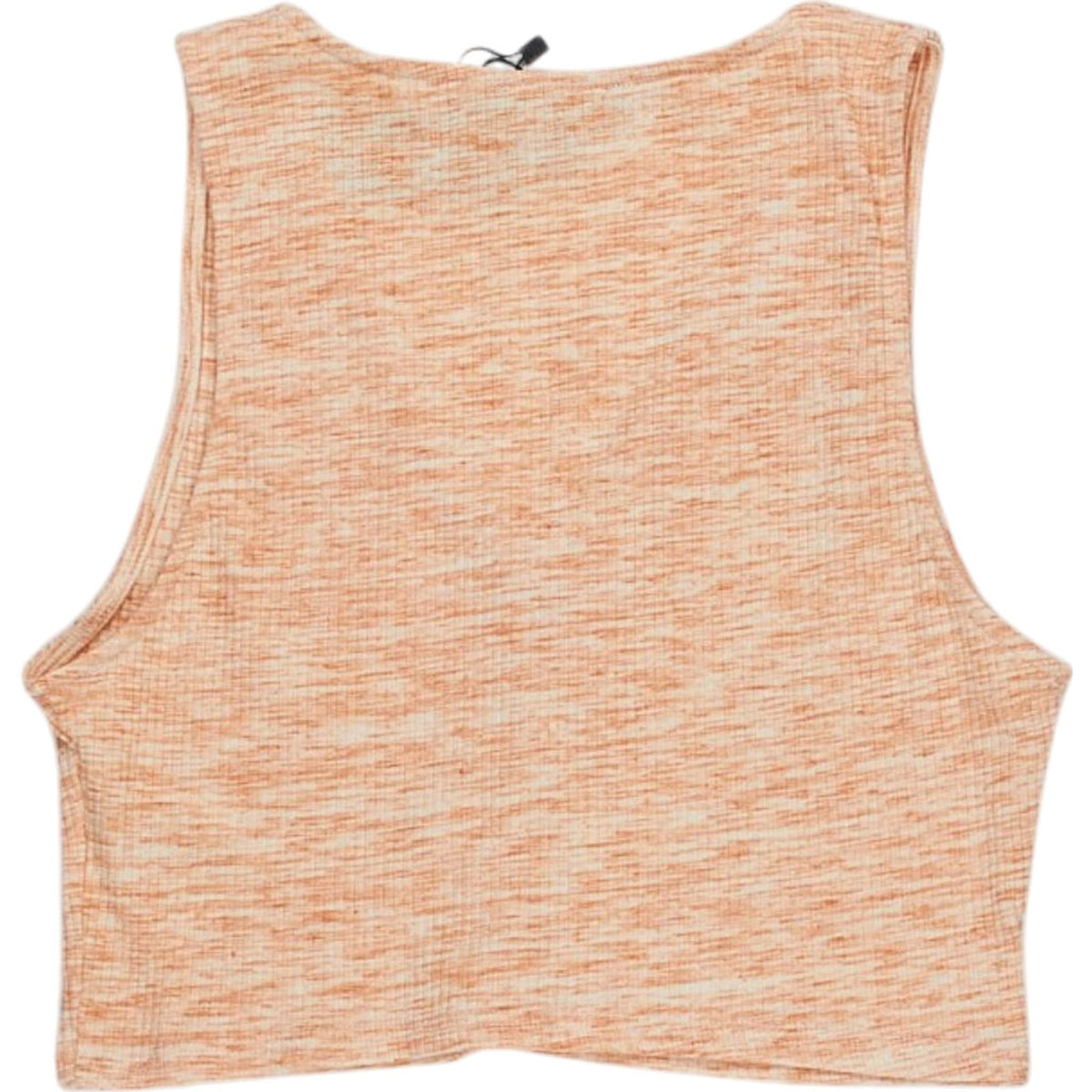 Motel Orange Ribbed Crop Top