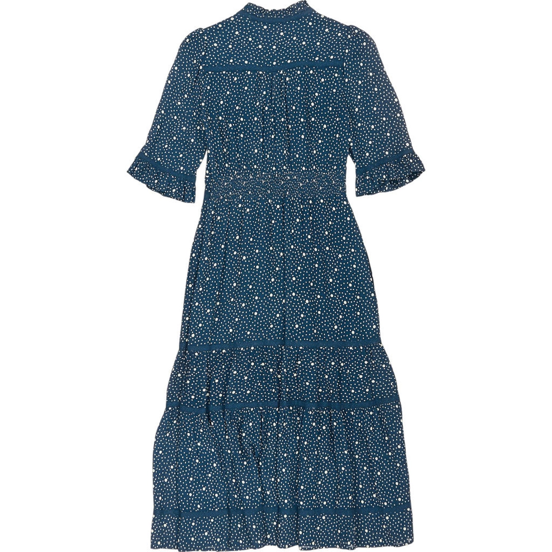 Wyse Blue Polka Dot Midi Dress 1