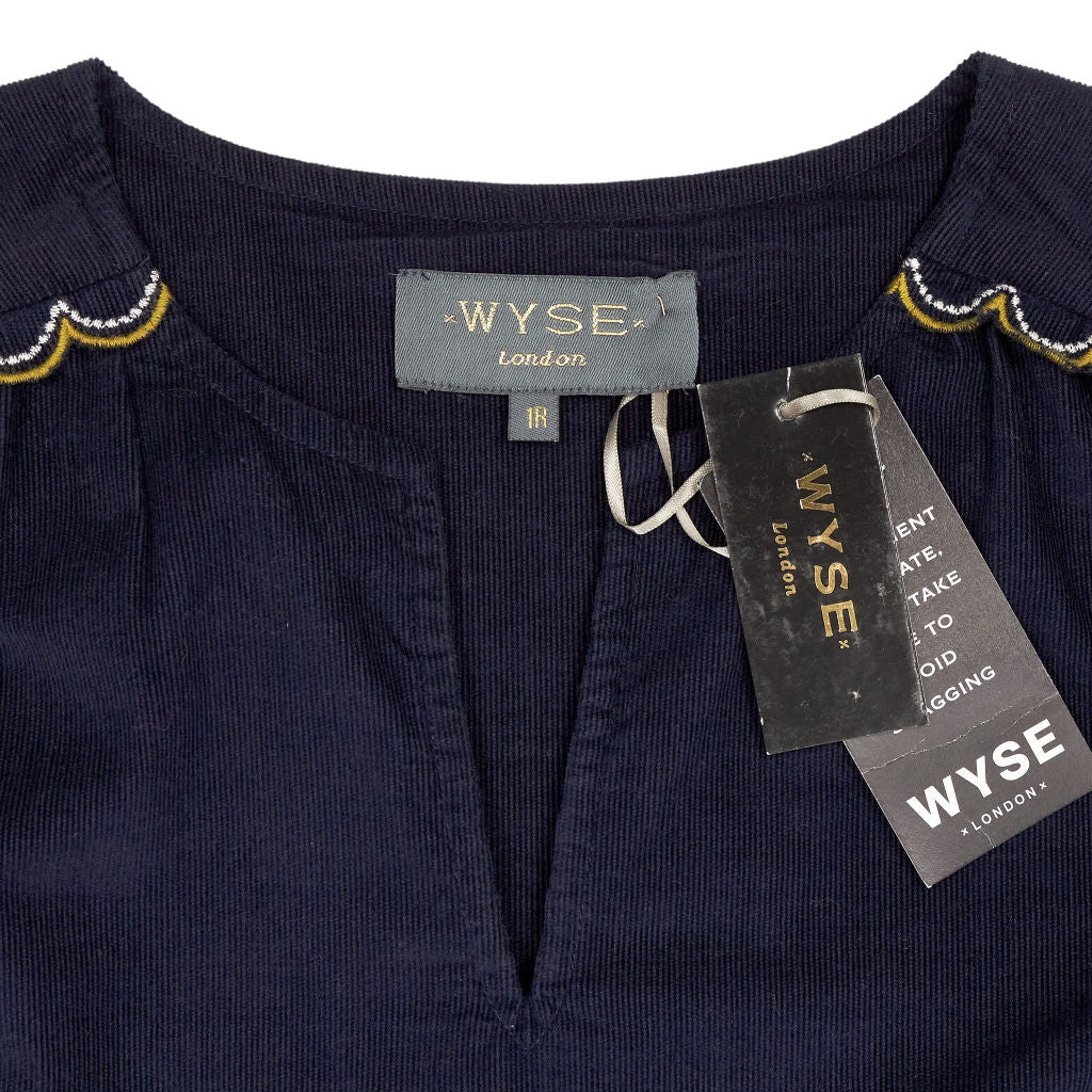 Wyse Navy Sara Cord Dress UK 8