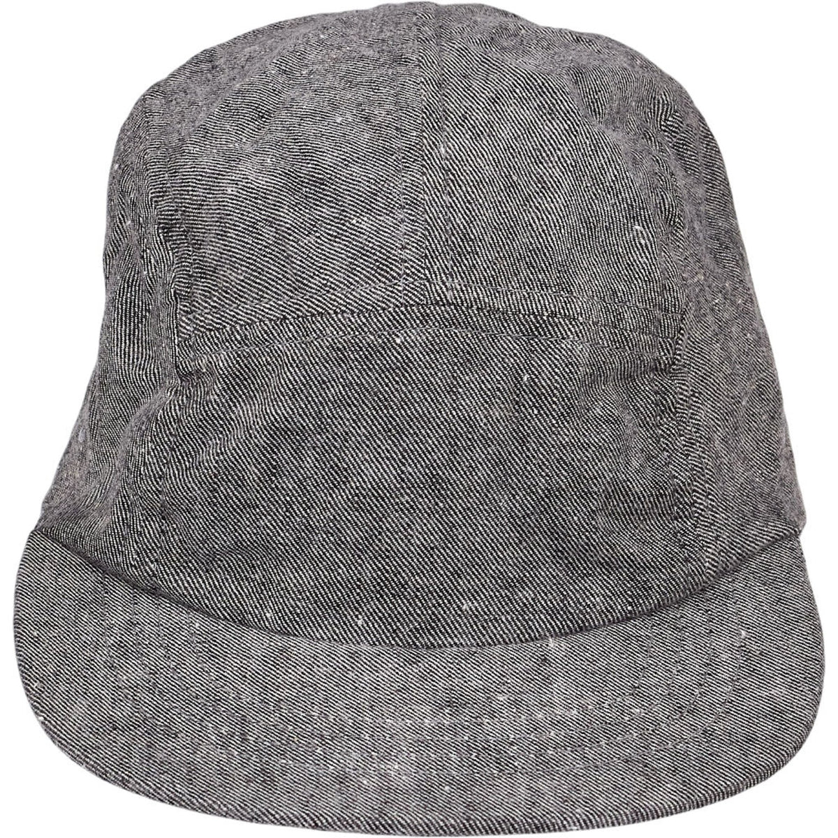 Folk Soft Black Linen Twill 5 Panel Cap