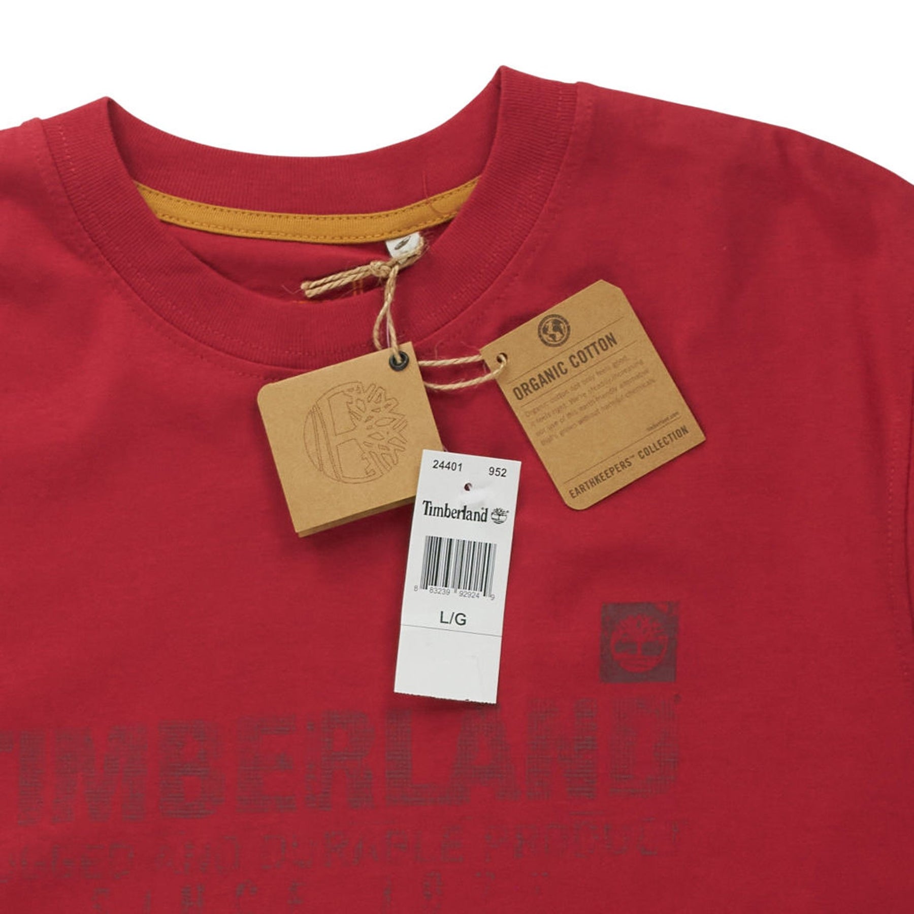 Timberland Red Organic Cotton T-Shirt