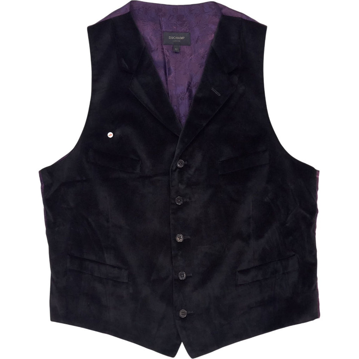 Duchamp Black Velvet Waistcoat