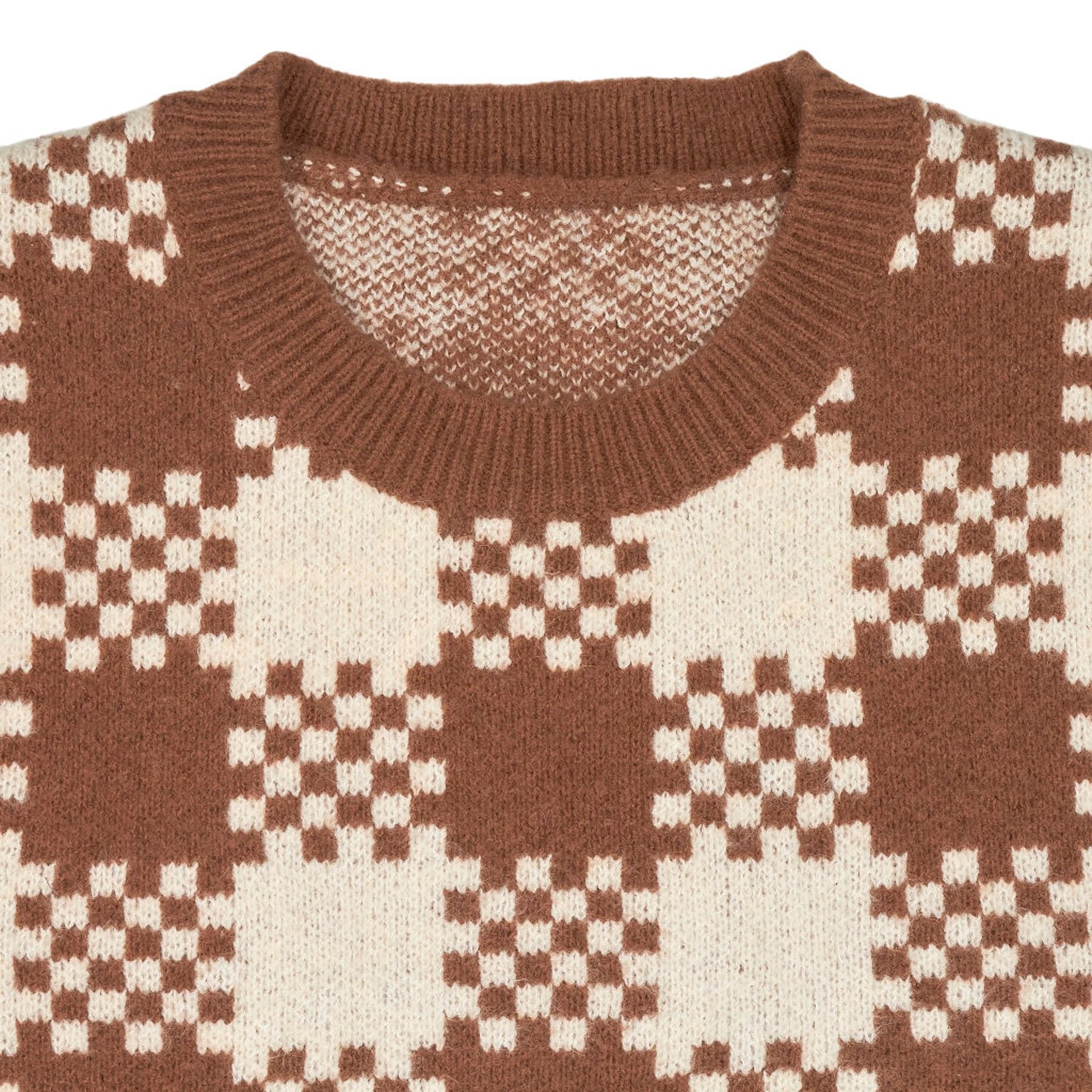 OMNES Brown/Cream Lexi Top Knit