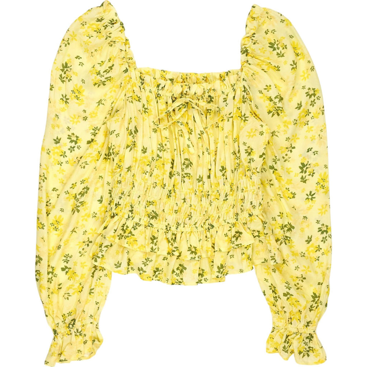OMNES Yellow Floral Blouse