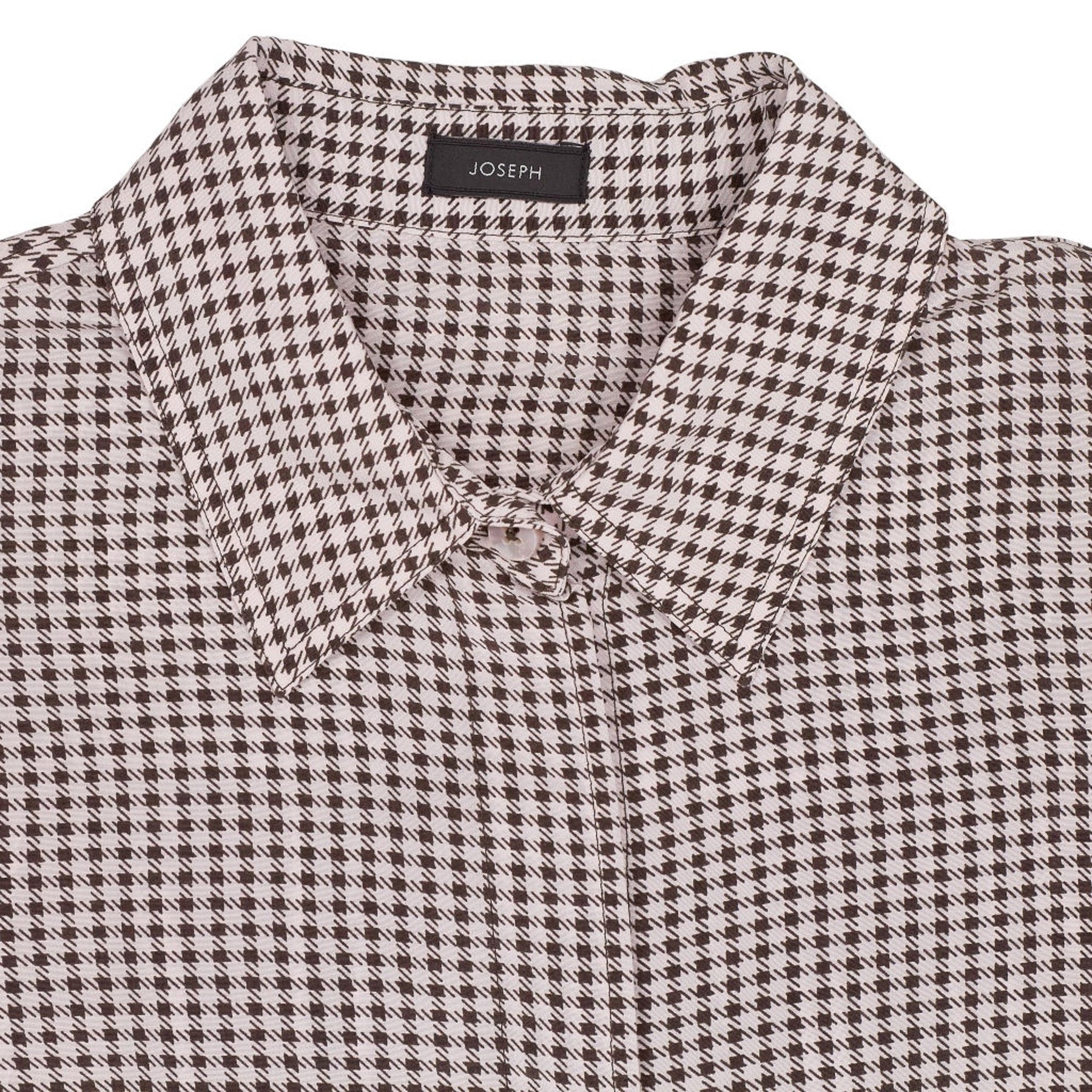Joseph Brown Houndstooth Shirt