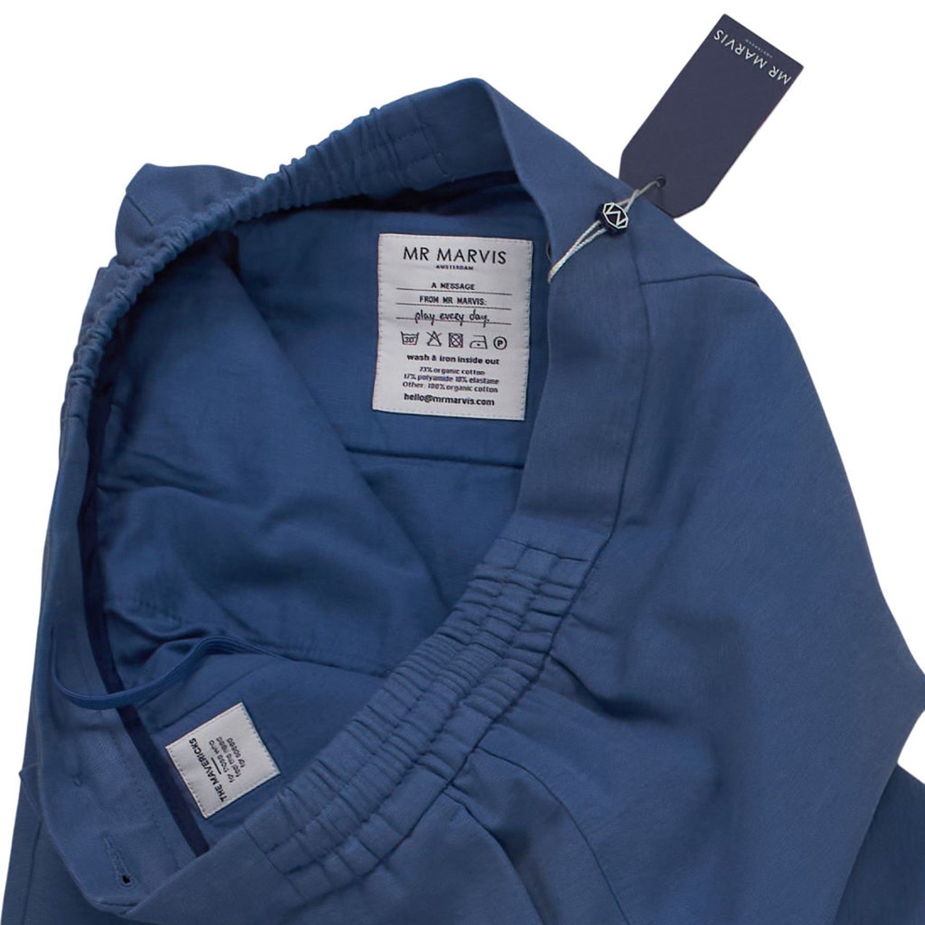 Mr Marvis Blue Elastic Waist Trousers