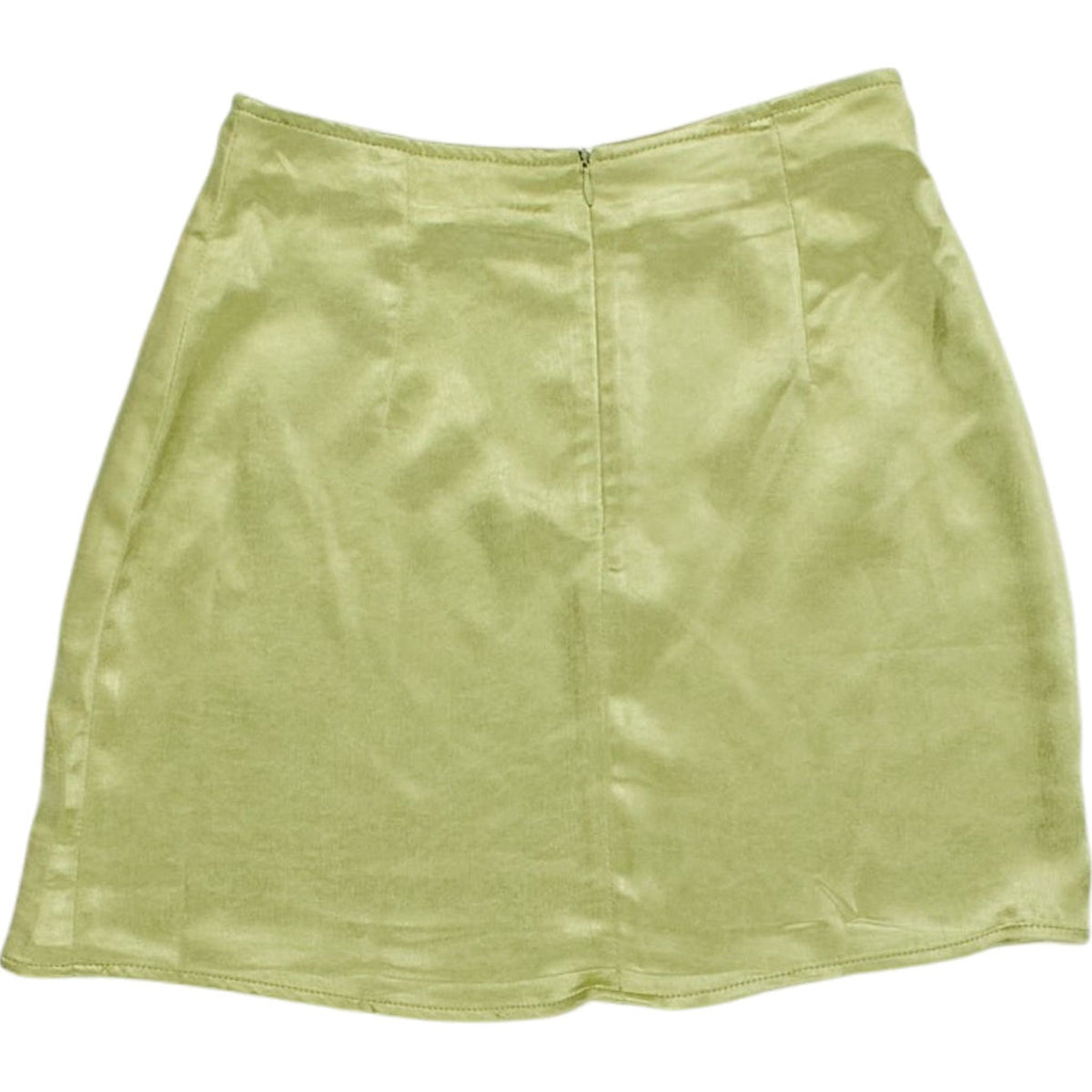 Motel Green Satin Mini Skirt