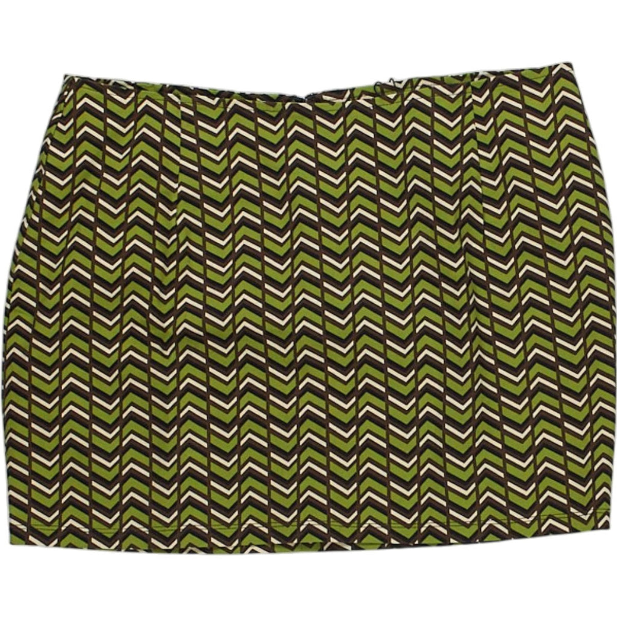 Motel Green Chevron Ima Skirt