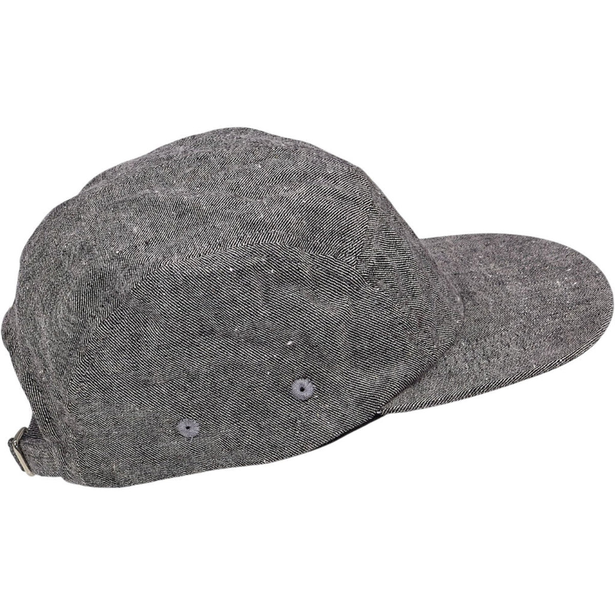 Folk Soft Black Linen Twill 5 Panel Cap