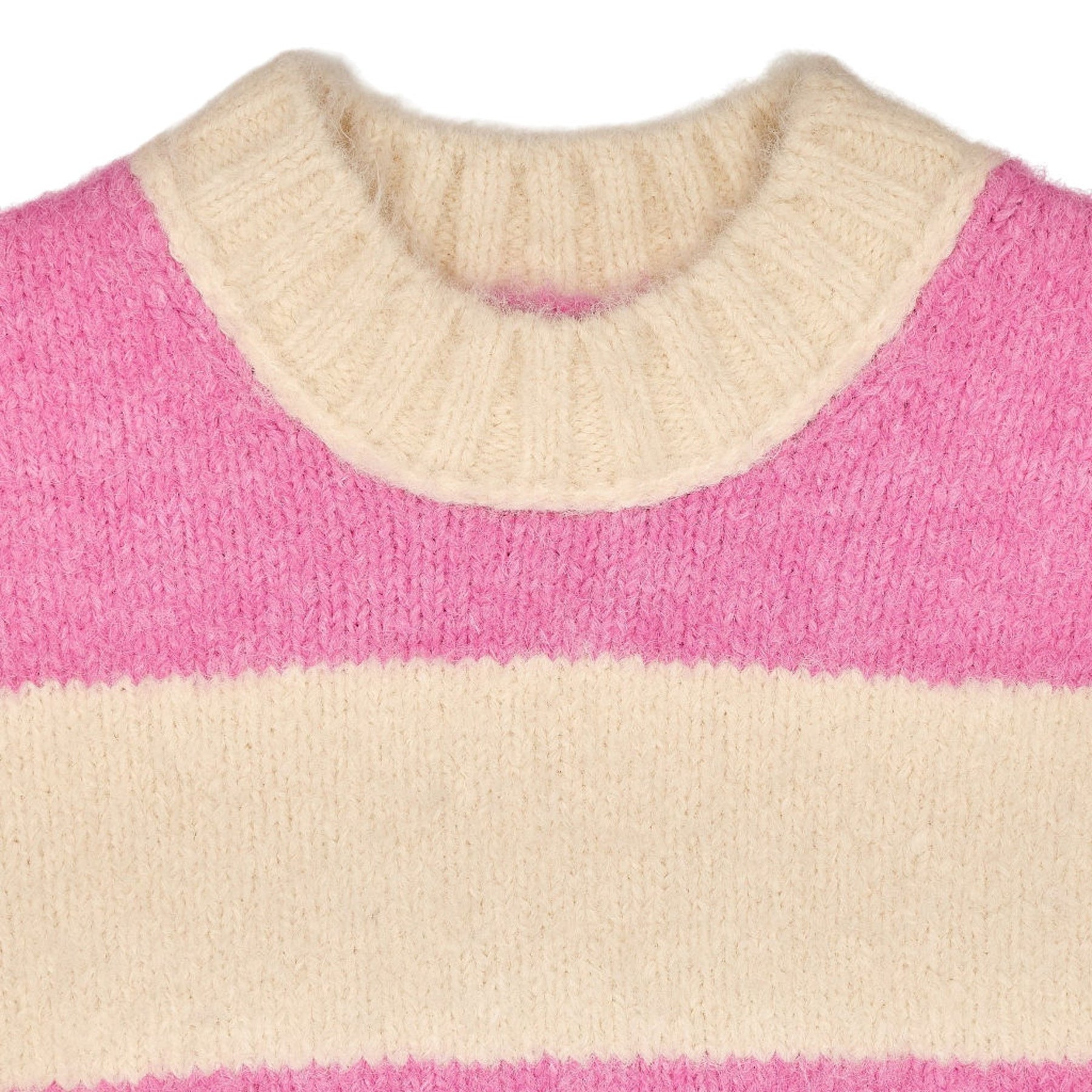 OMNES Pink Cream Striped Clementine Jumper