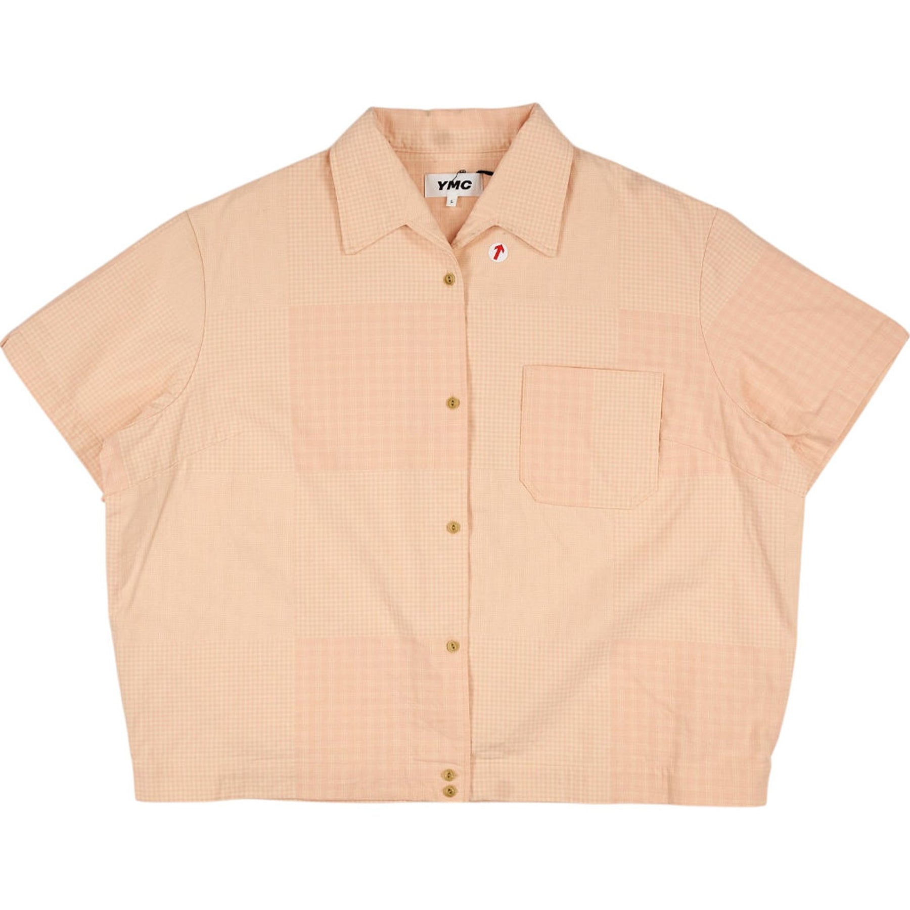 YMC Peach Short Sleeve Shirt L