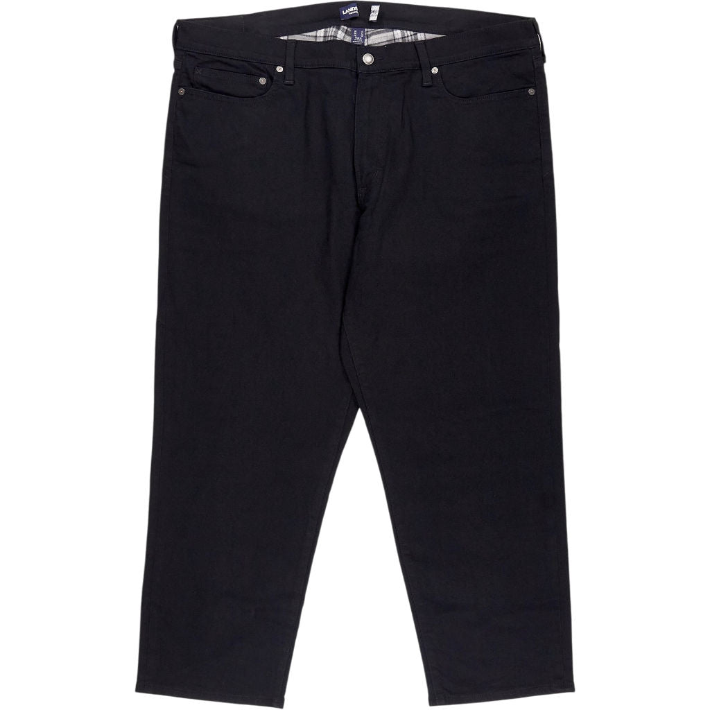 Lands' End Black Cotton Square Rigger Jeans