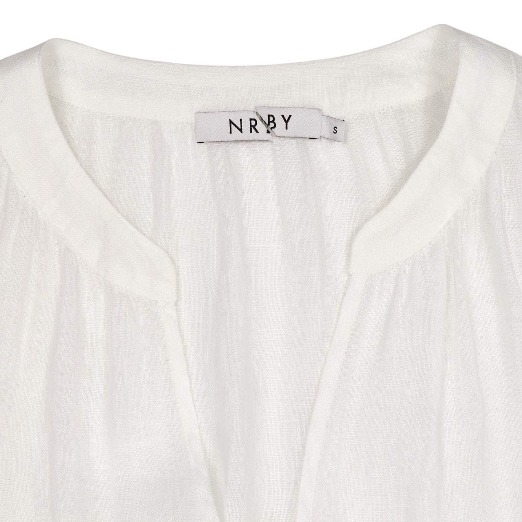 NRBY White Linen Midi Dress