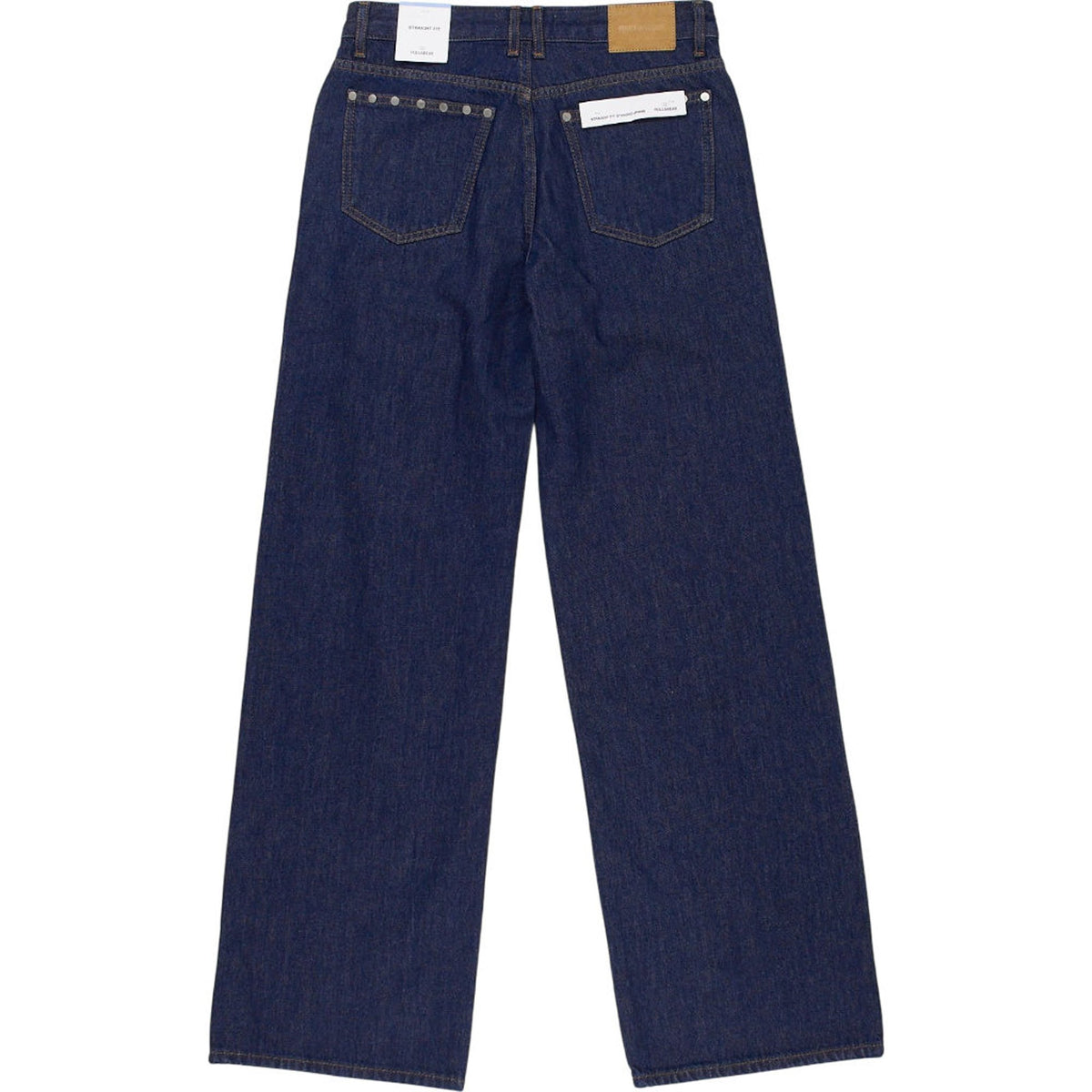 Pull & Bear Blue Straight Fit Studded Jeans