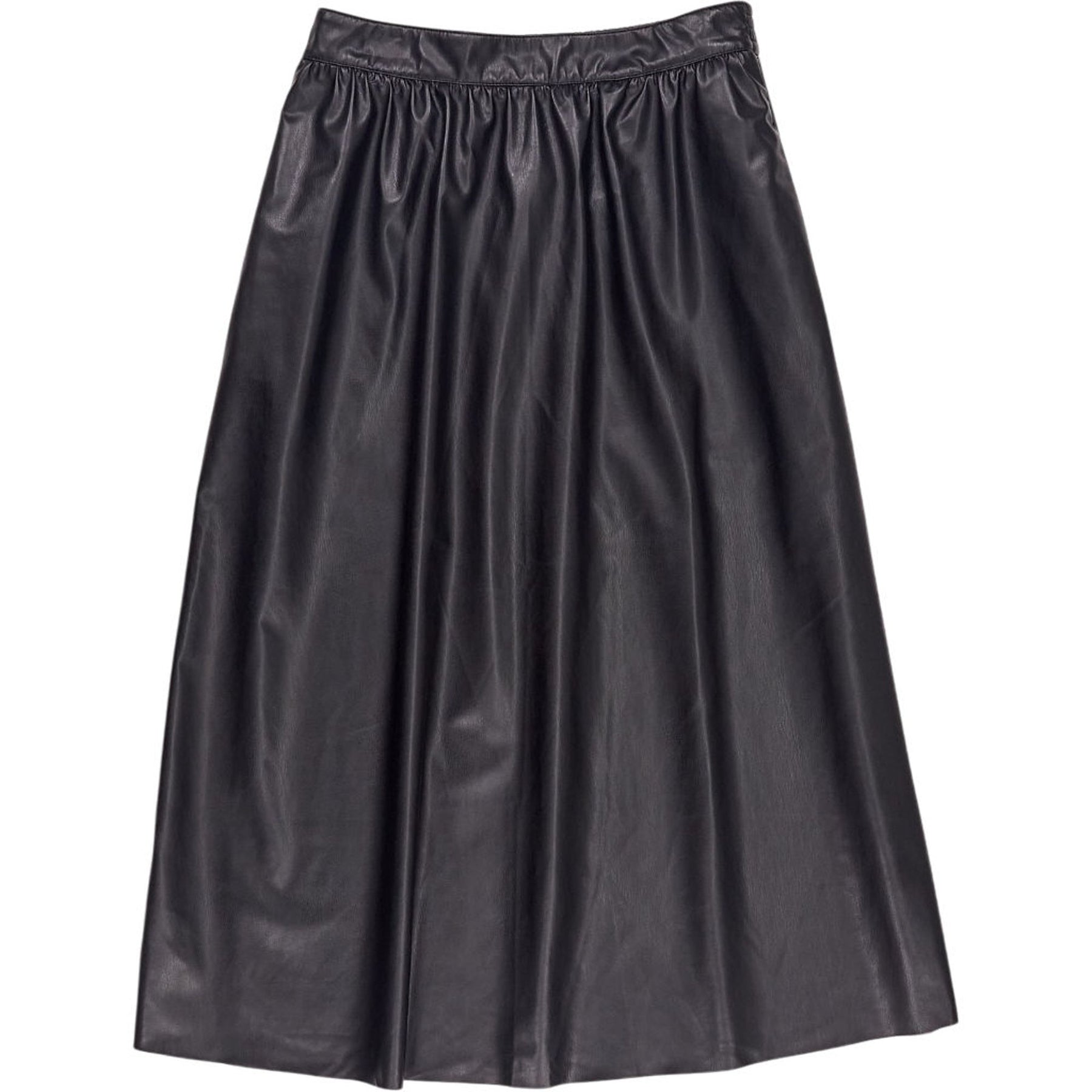 WYSE Black Faux Leather Mollie Skirt