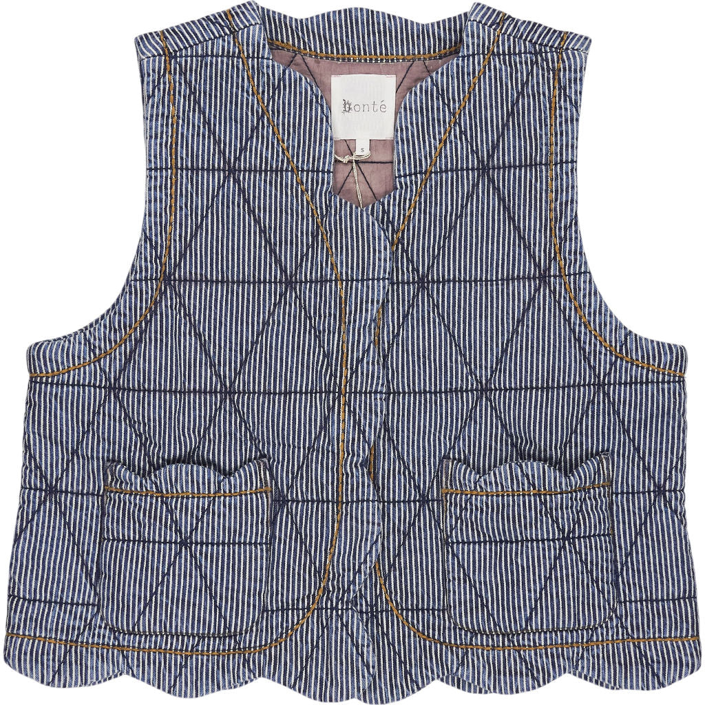 Bonte Blue Striped Estelle Gilet Striped