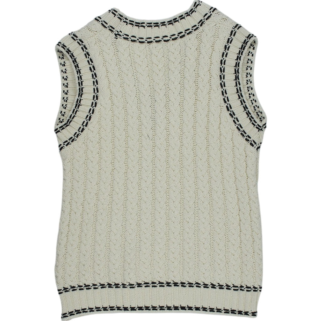 Zara Cream Cable Knit Vest S