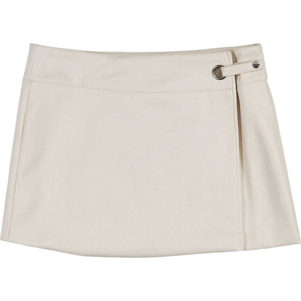 Motel Off White Rolo PU Skirt