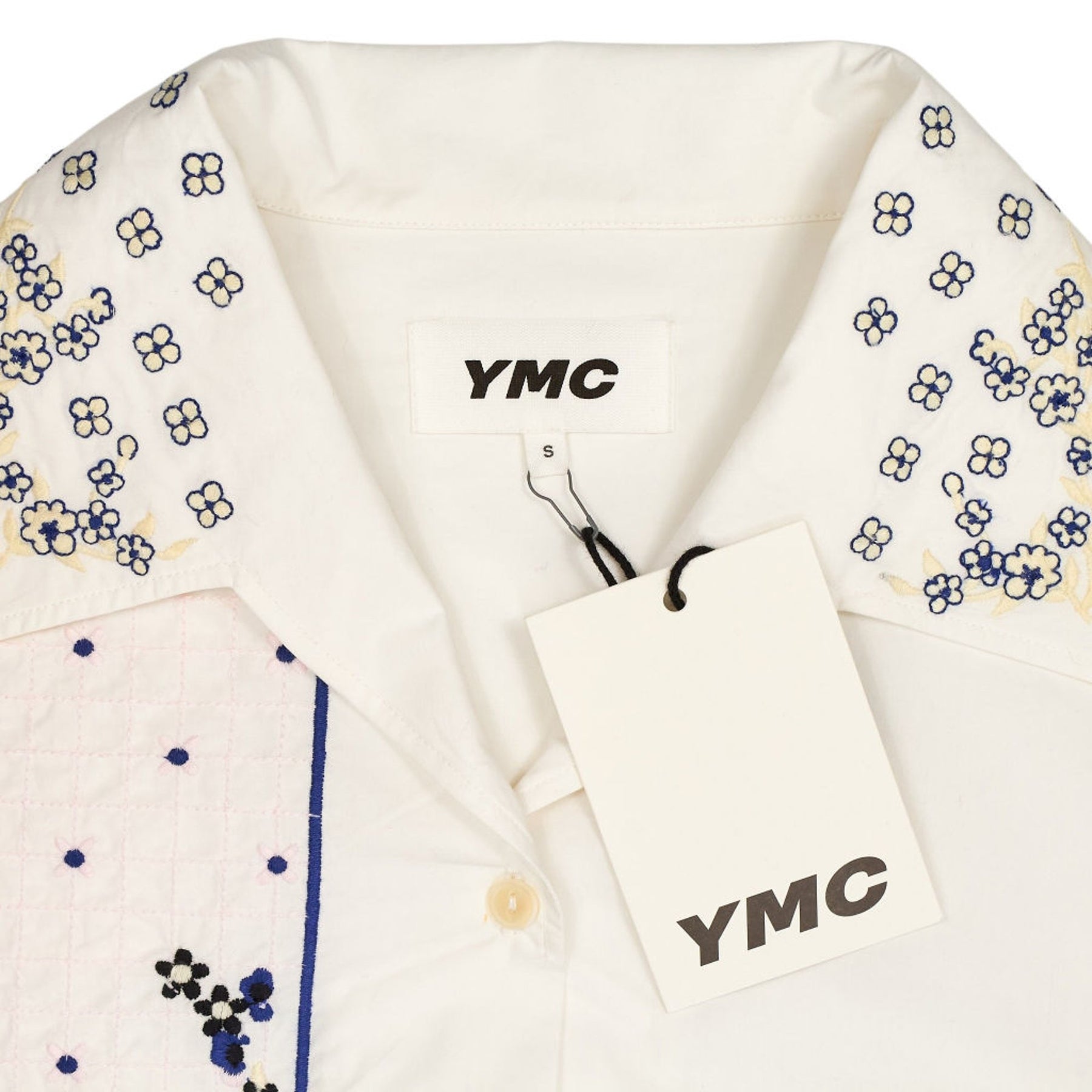 YMC White Wanda Embroidered Shirt S