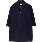 Vivere Navy Wool Blend Coat