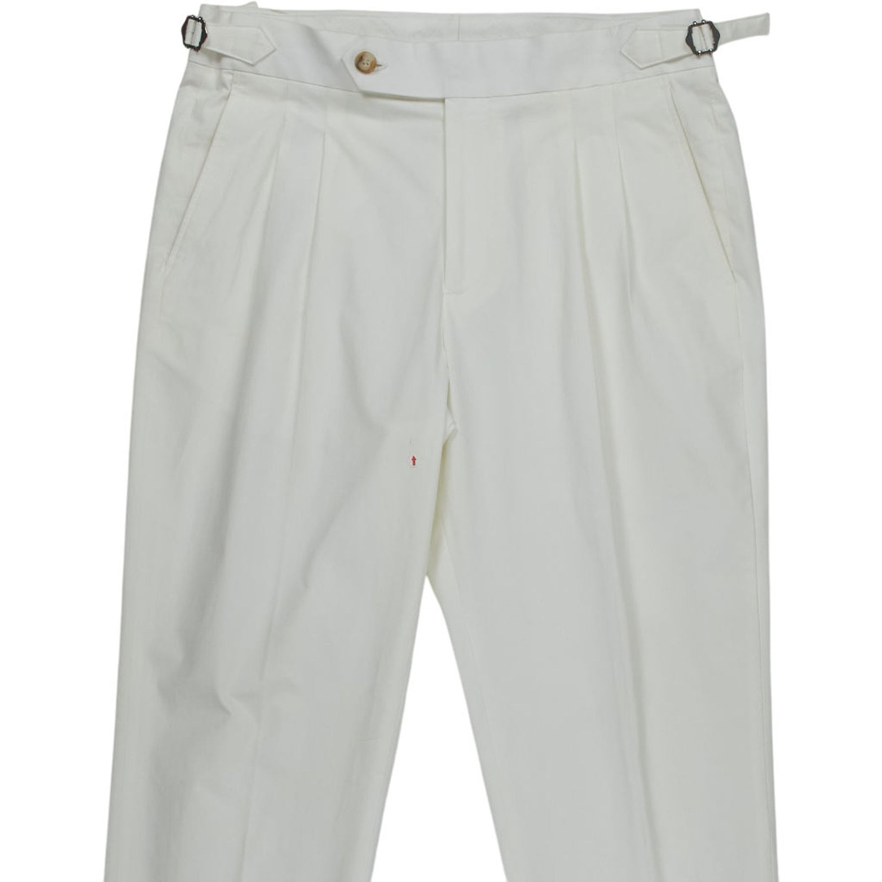 Moss White Pleated Trousers