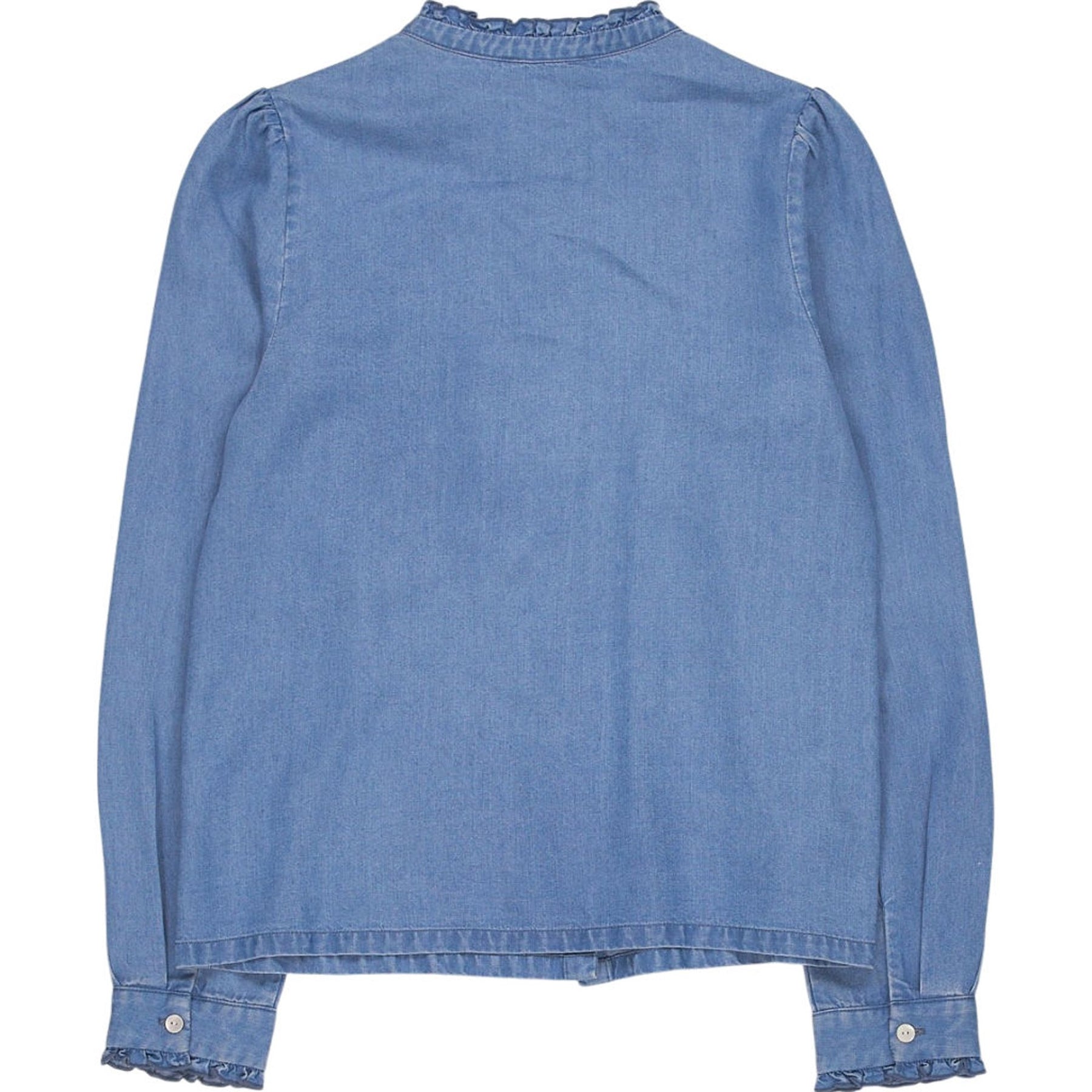 Wyse London Blue Ruffled Blouse 1