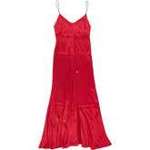 Reformation Red Satin Slip Dress