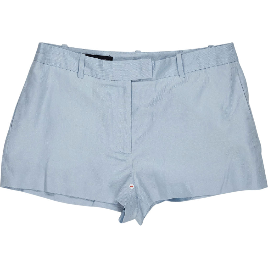 Zara Light Blue Linen Blend Shorts