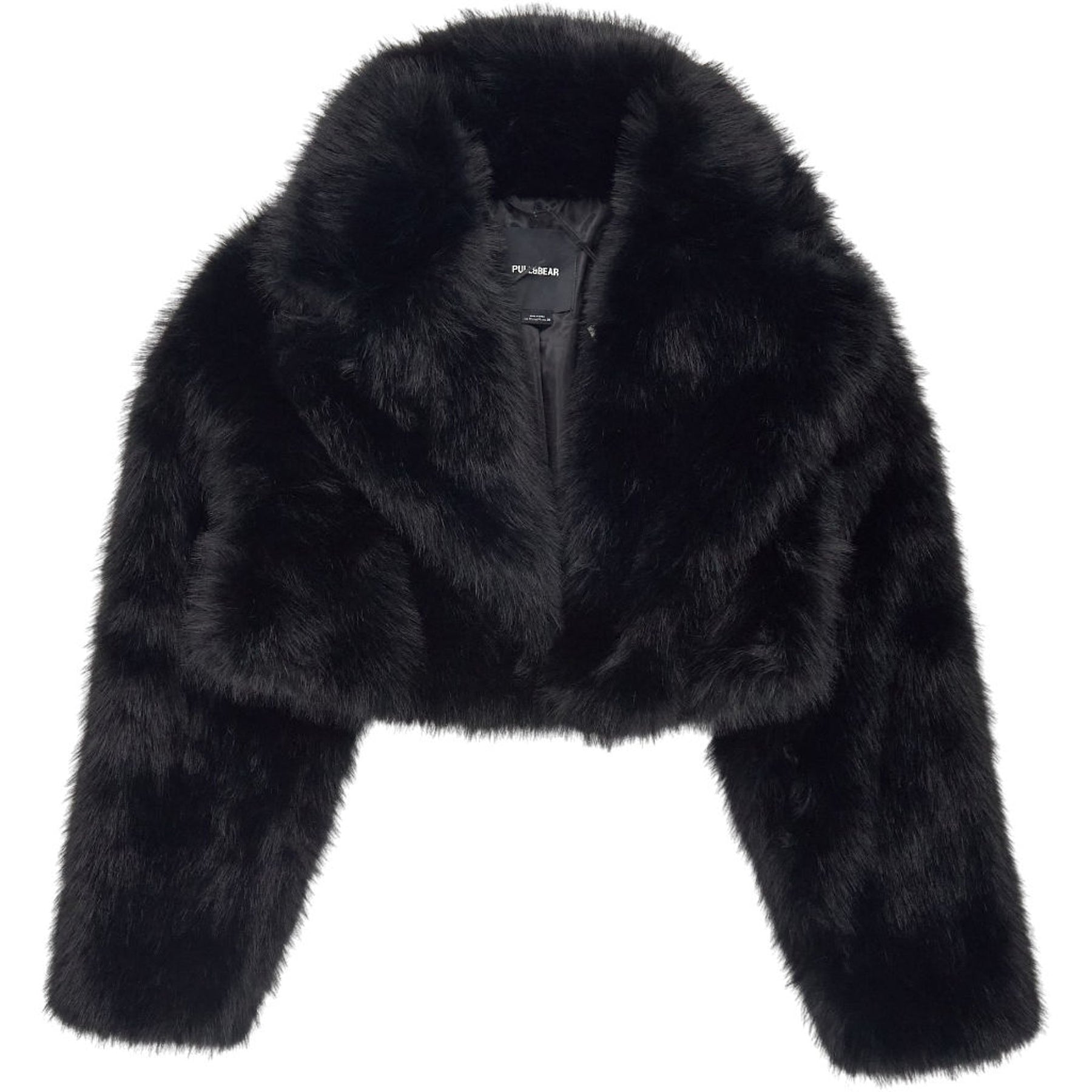 Pull & Bear Black Faux Fur Jacket