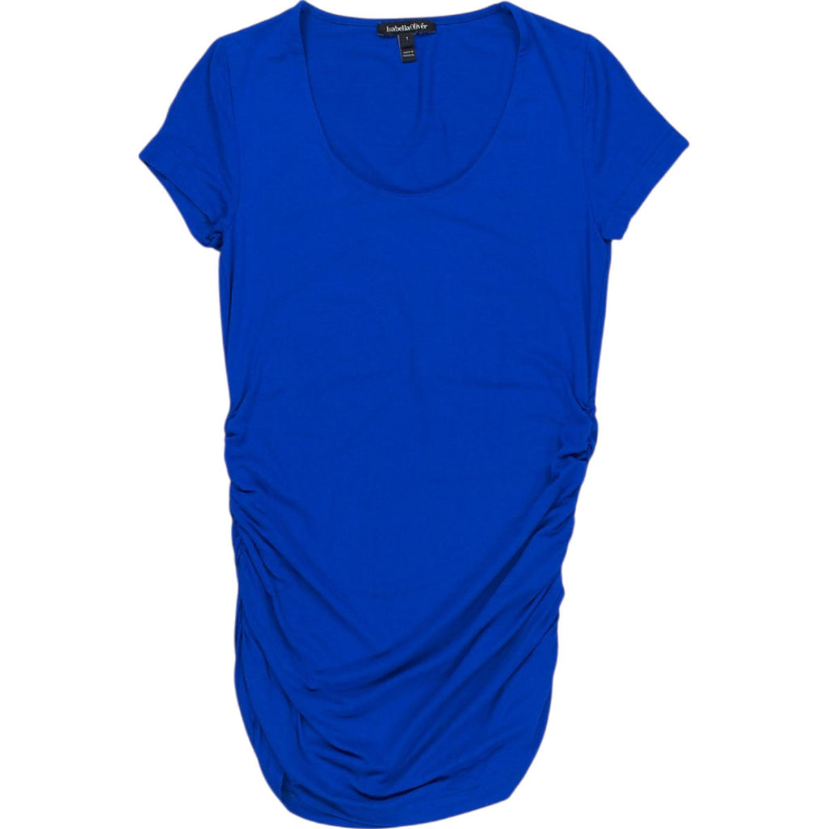 Isabella Oliver Blue Ruched Maternity Top