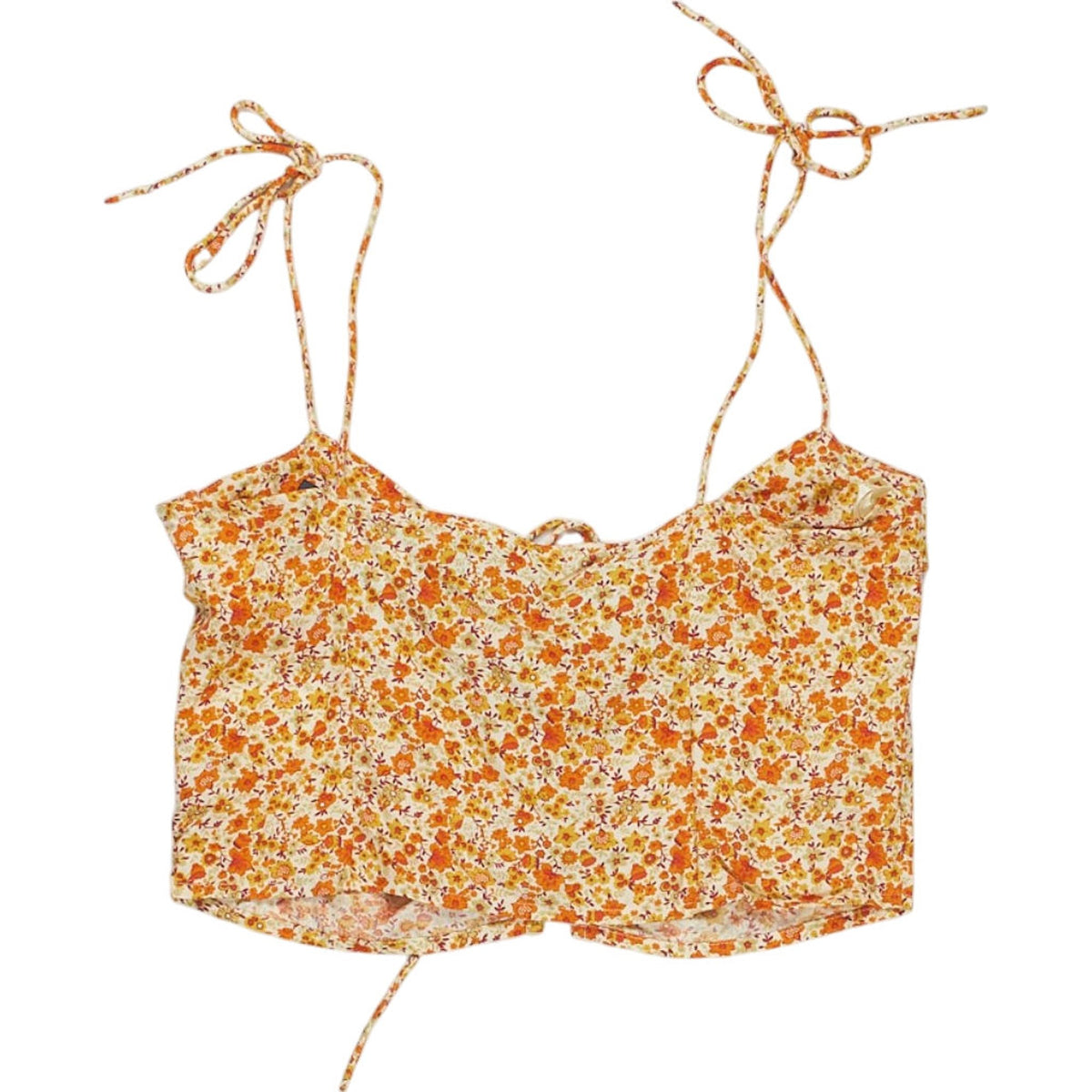 Motel Orange Floral Kali Top